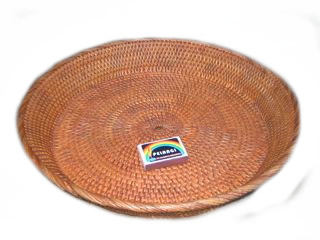 rattan tray round 34cm x 5cm